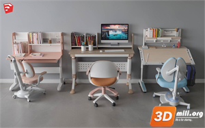Kid's table and chairs Skp Files 